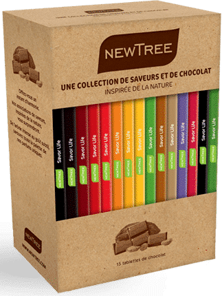 Coffret 15 tablettes de chocolat Newtree